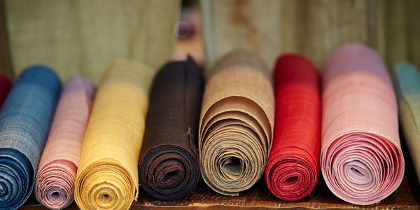 Rolls of fabric